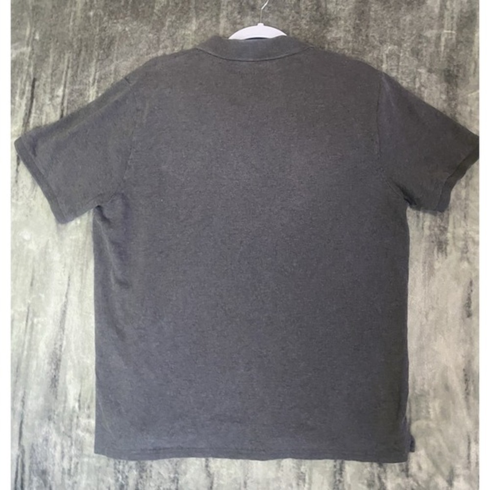 Vineyard Vines Mens Large Gray Short Sleeve Cotton Blend Whale Logo Polo Shirt - Picture 4 of 4